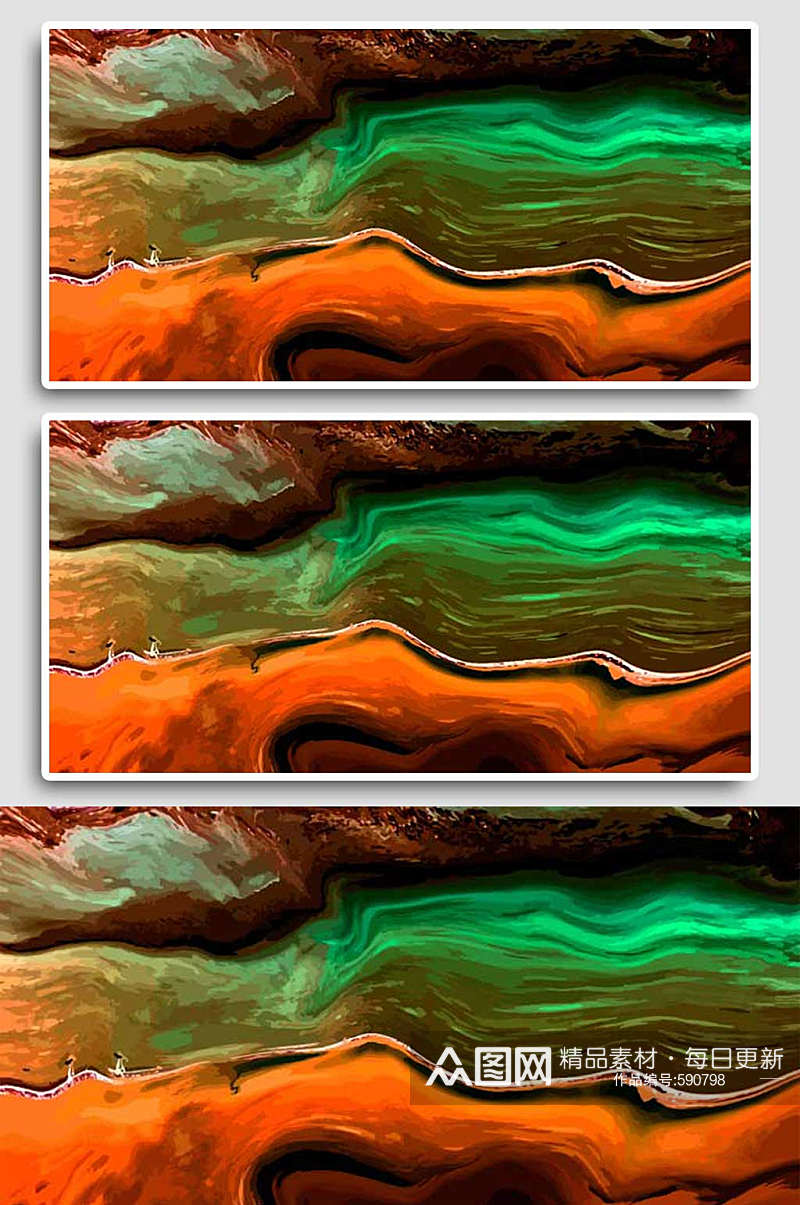 大理石绚丽炫酷液态流体动感颜色颜料背景素材