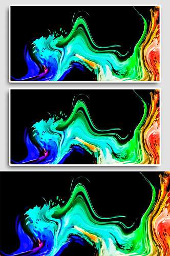 大理石绚丽炫酷液态流体动感颜色颜料背景