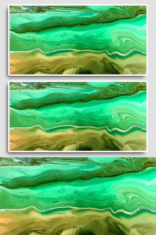 绿色大理石纹理绚丽炫酷液态流体颜色颜料