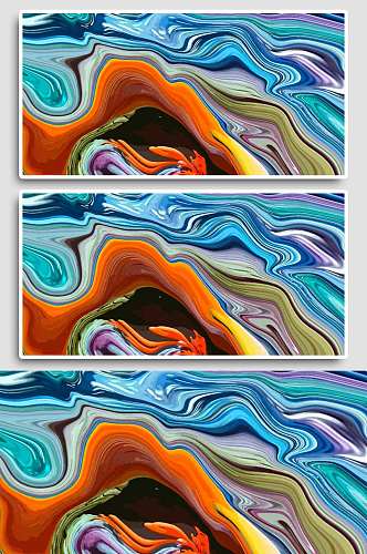 大理石波纹绚丽炫酷液态流体动感颜色颜料