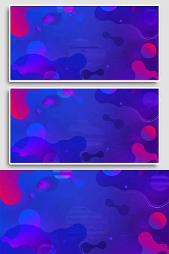蓝紫色波纹绚丽炫酷流体液体融合艺术背景