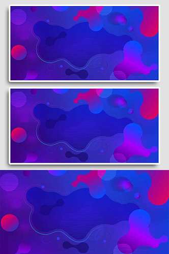 紫蓝色波纹绚丽炫酷流体液体融合艺术背景