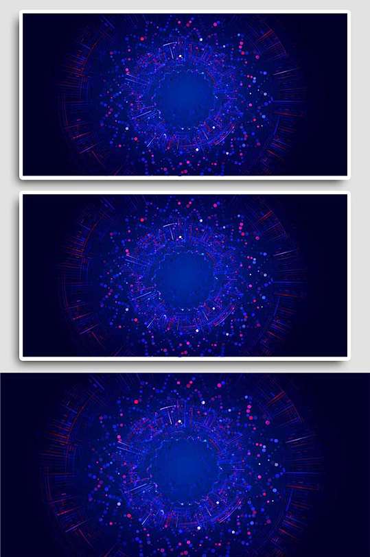 光圈绚丽创意粒子光效线条科技舞台背景