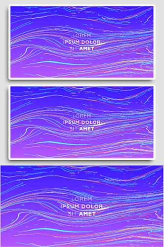 水波纹炫酷紫色粒子光效潮流流线液体背景