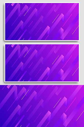 紫色光雨炫酷艺术几何体图形流体液体背景