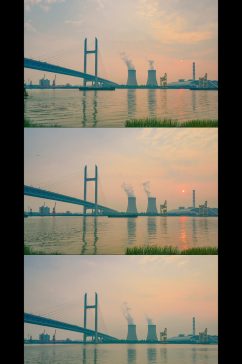 上海闵浦大桥日落延时视频
