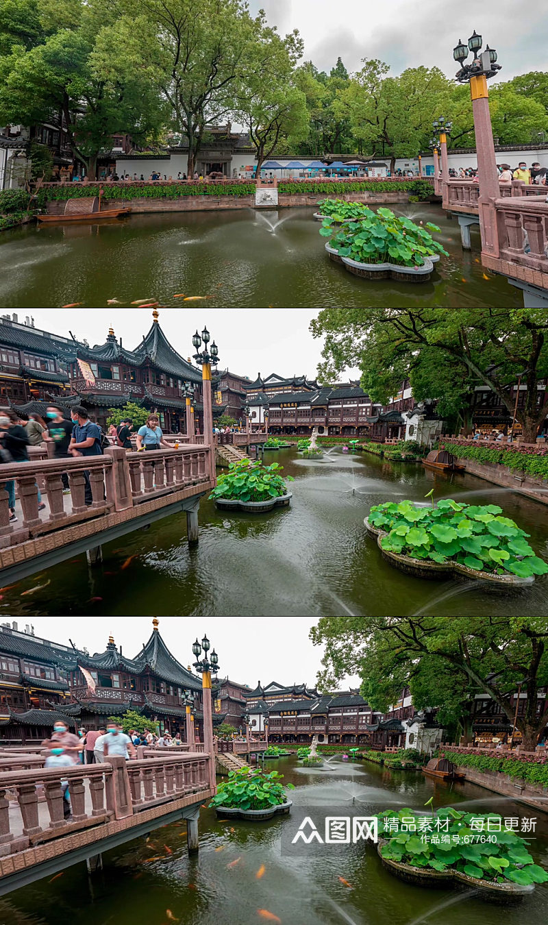 上海豫园景点延时视频素材