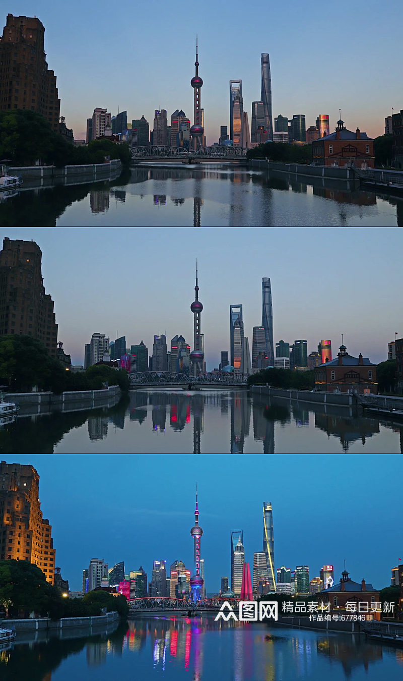 上海外滩灯光秀视频素材