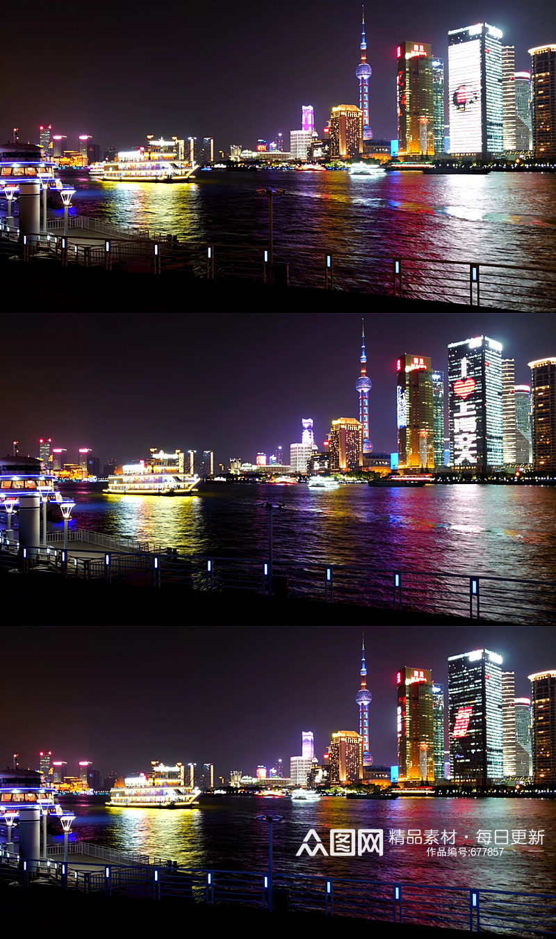 上海十六铺码头人流延时素材