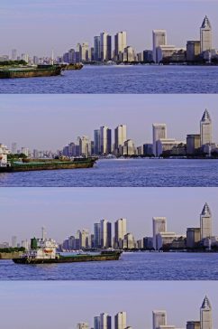 上海黄浦江面船只视频素材