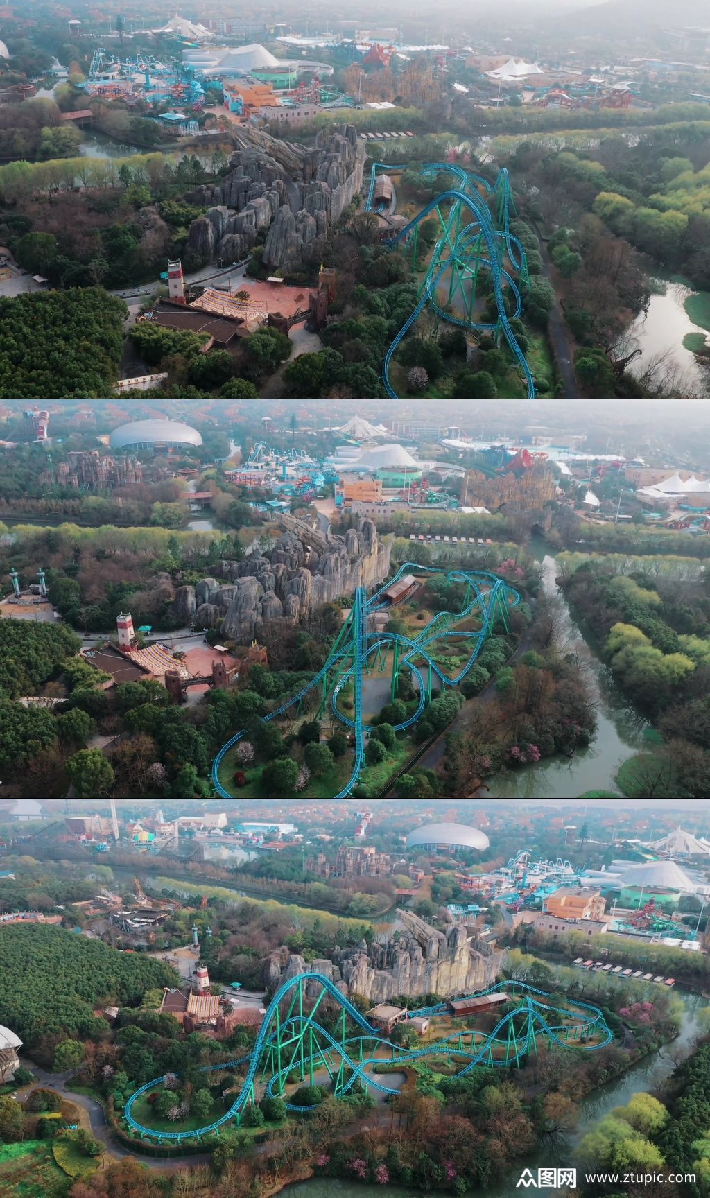 上海欢乐谷蓝月飞车过山车视频