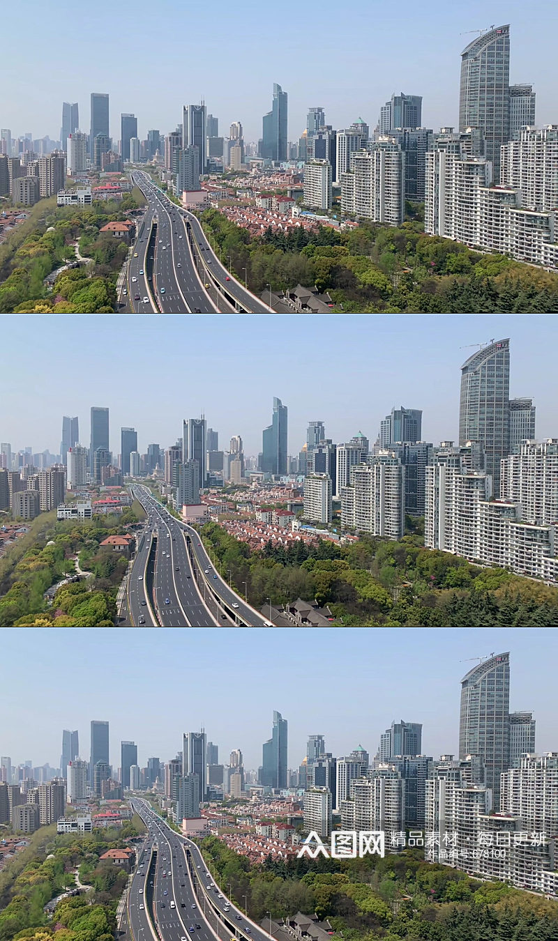 上海高架桥上行驶的车辆视频素材