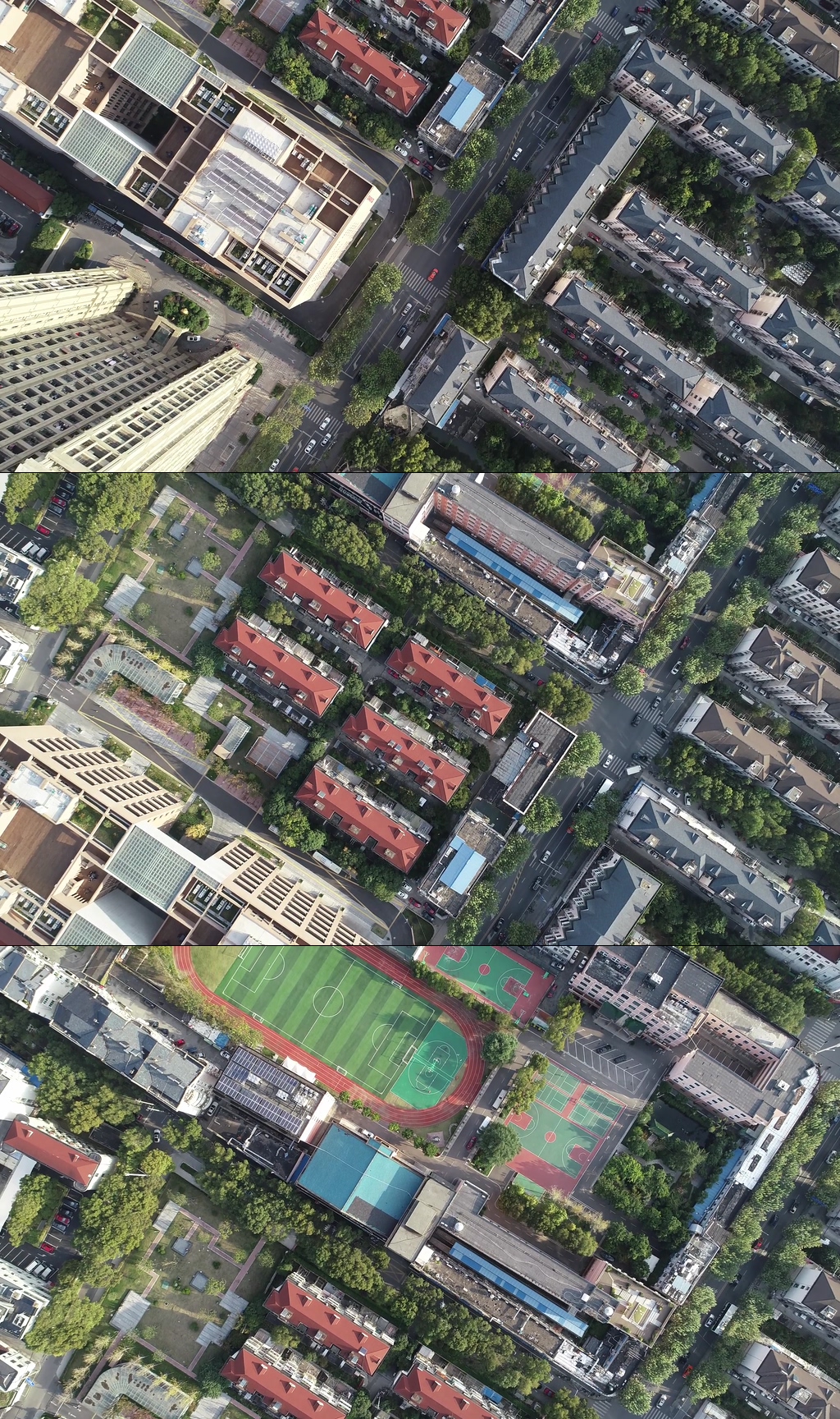 上海奉贤城市上空航拍视频素材