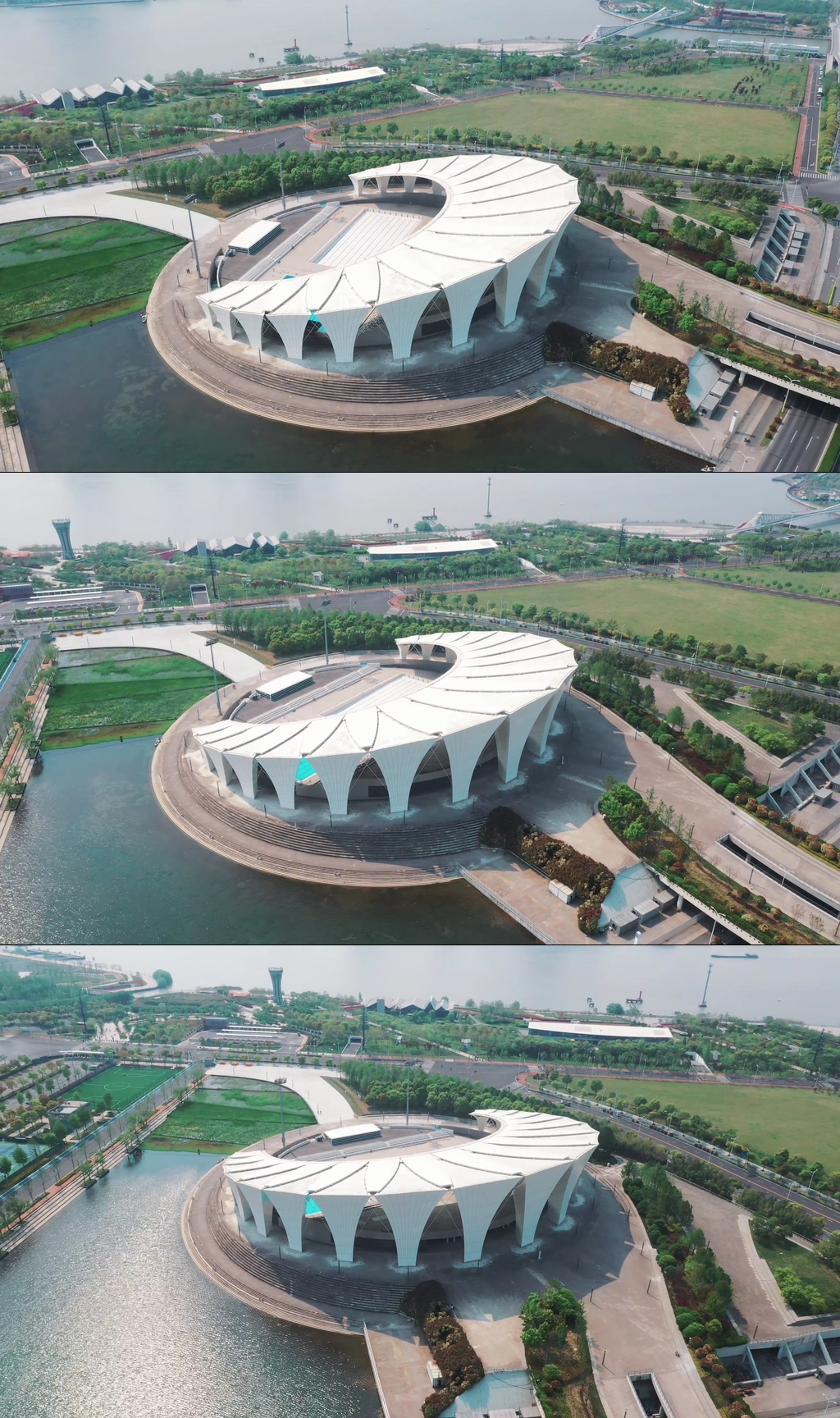 上海东方体育中心月亮湾视频素材