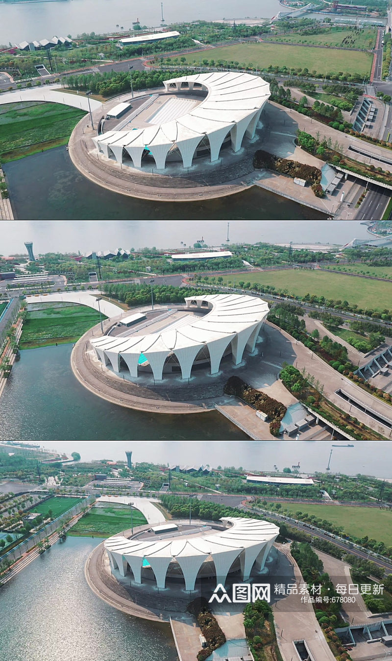 上海东方体育中心月亮湾视频素材