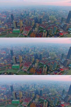 上海城市天际线航拍视频