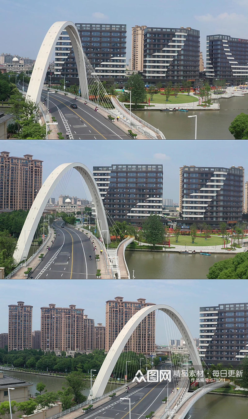 上海城区建筑交通道路素材