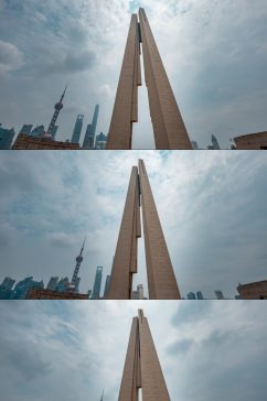 上海人民纪念塔移动延时视频