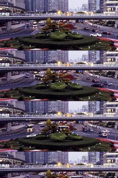 上海浦东新区陆家嘴环路环岛路交通视频