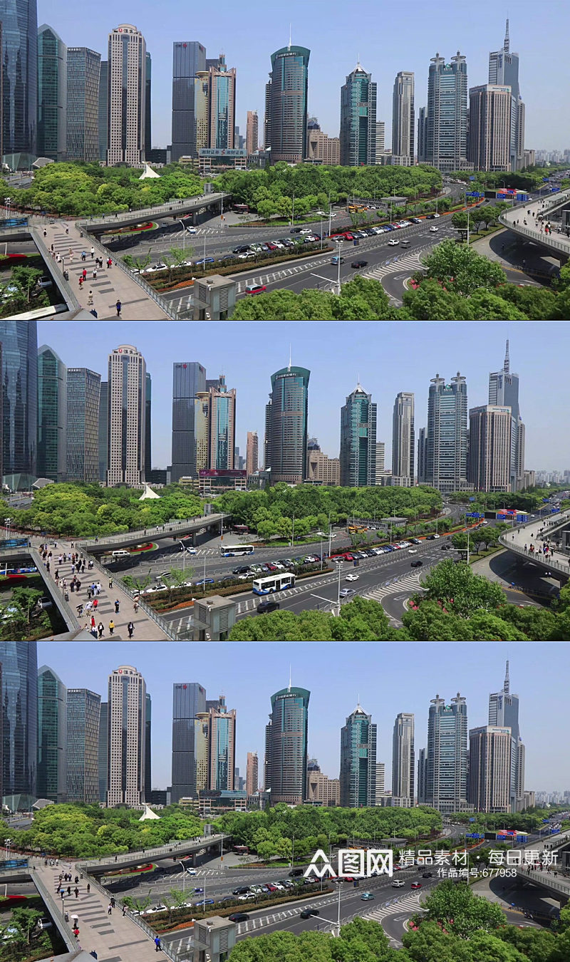 上海浦东陆家嘴商务金融区楼宇延时视频素材