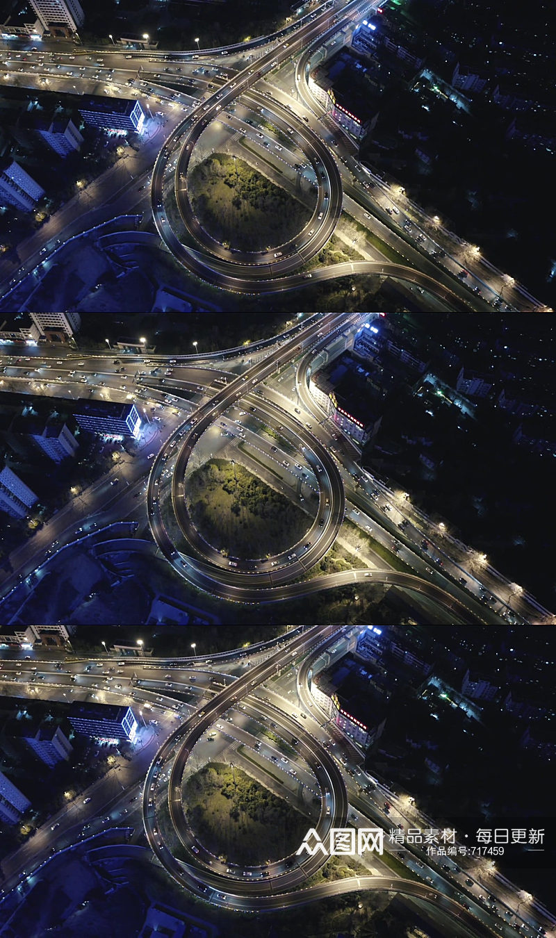 城市立交桥夜景视频素材