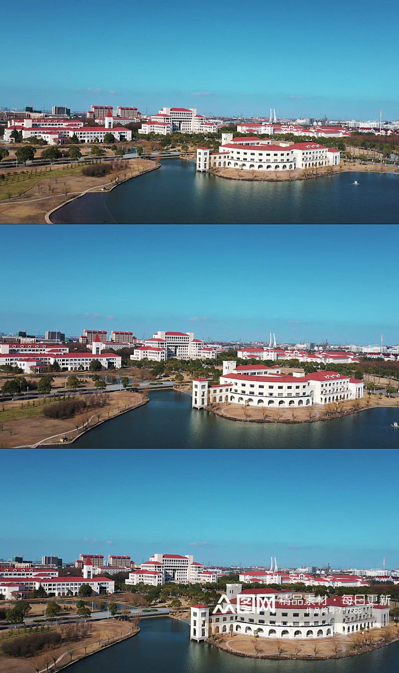 航拍上海师范大学校园视频素材