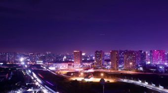 美丽的城市夜景交通延时-众图网