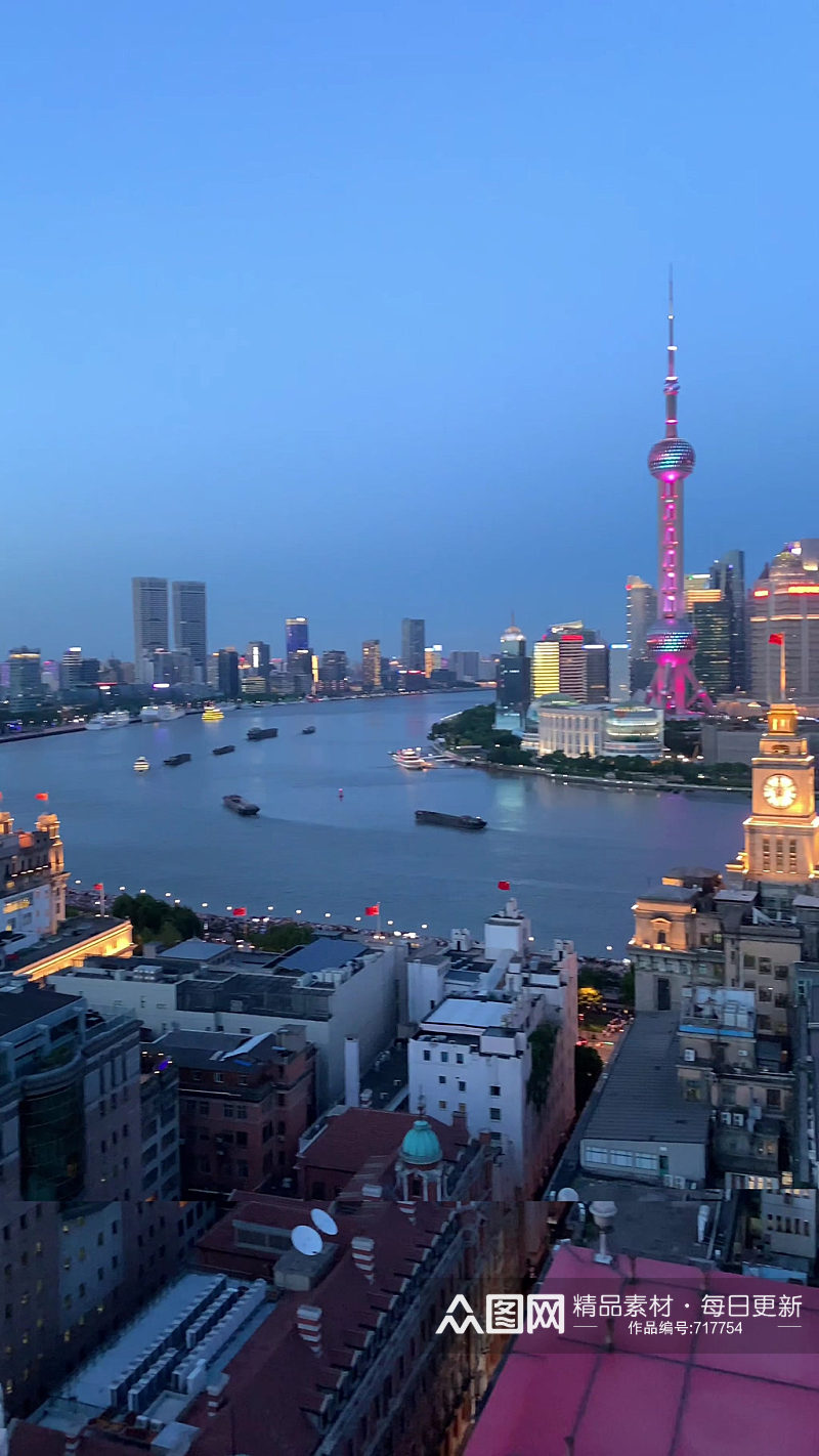 上海cbd竖屏竖版视频素材