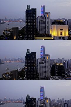 上海北外滩航拍垂直上升