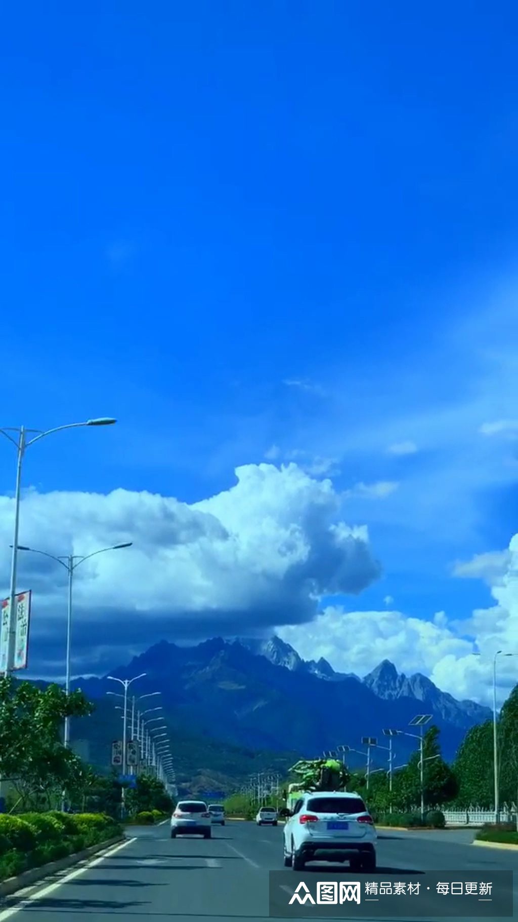 蓝色大自然风光风景自媒体实拍