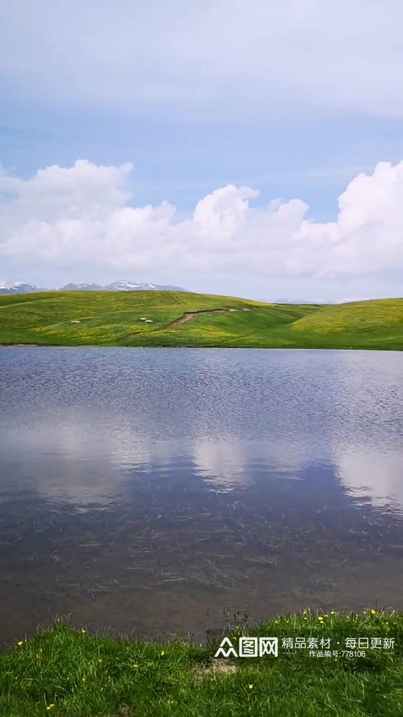 湖面唯美大自然风光风景自媒体实拍素材