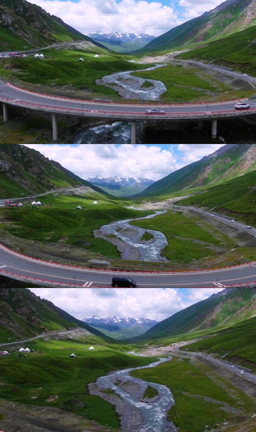 盘山公路唯美大自然风光风景自媒体实拍素材