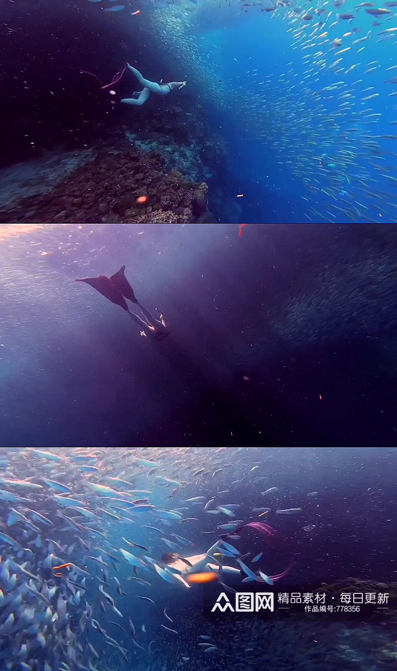 深海唯美大自然风光风景自媒体实拍素材