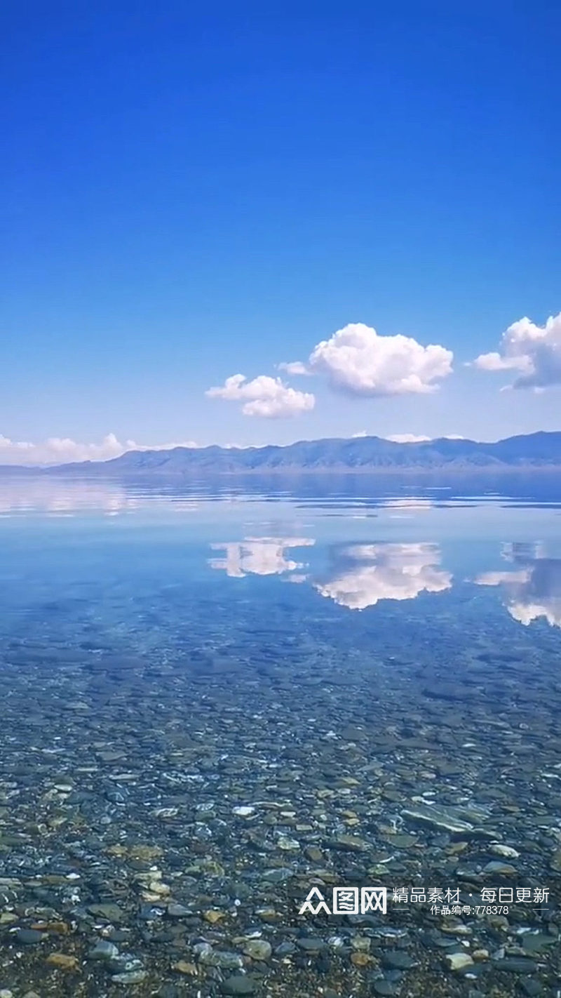 湖泊湖面唯美大自然风光风景自媒体实拍素材