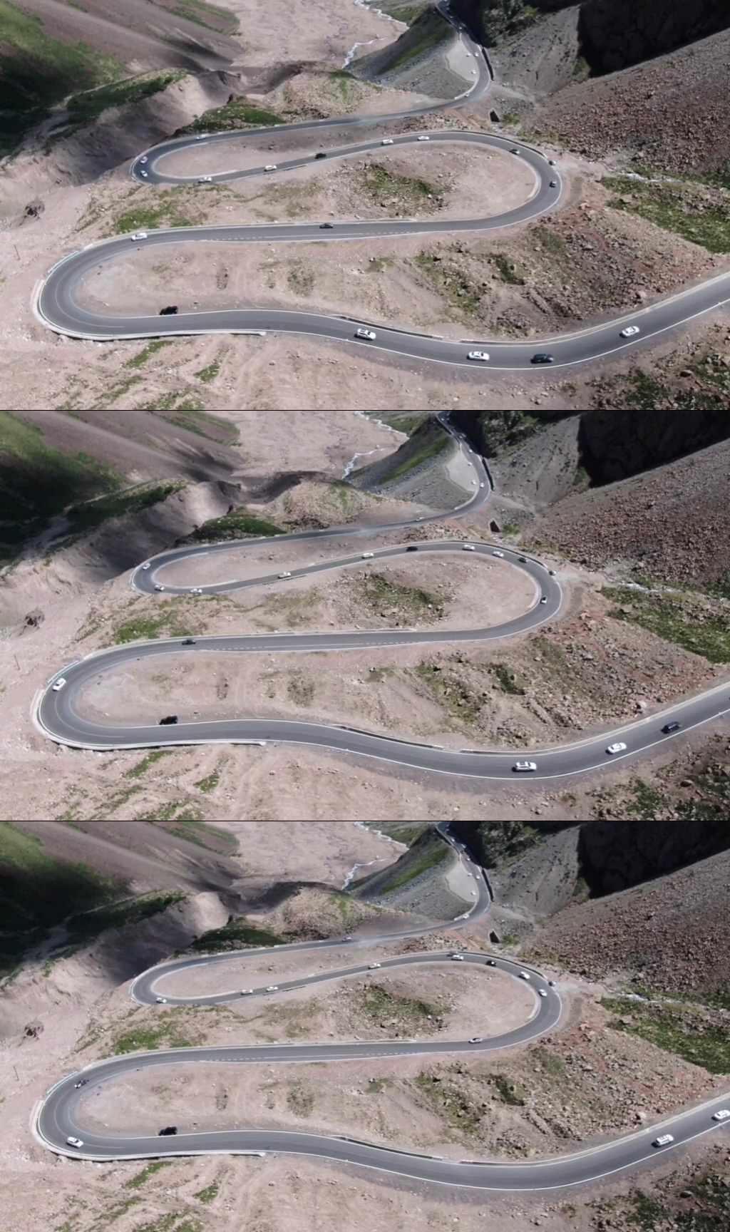 盘山公路唯美大自然风光风景自媒体实拍素材