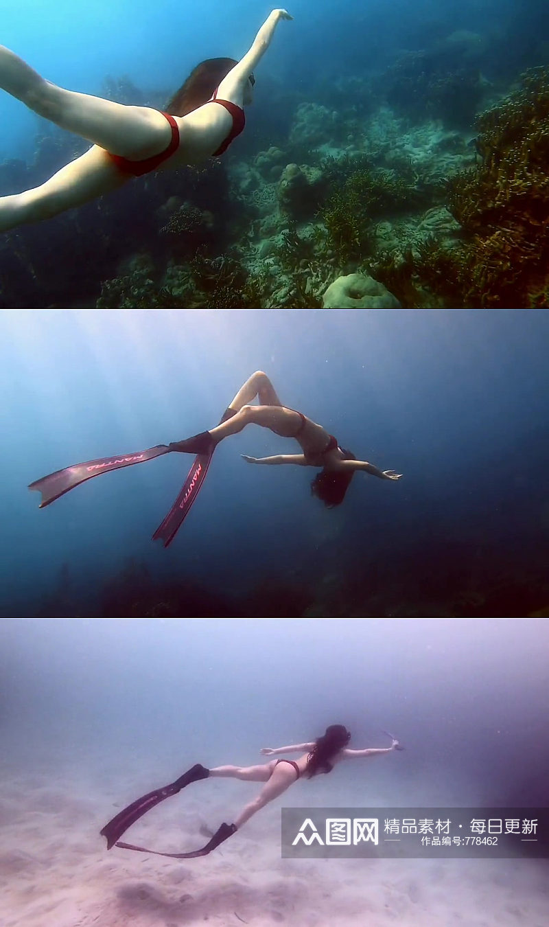 潜水唯美大自然风光风景自媒体实拍素材