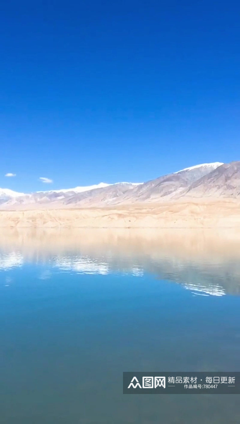 湖泊雪山大自然风光自媒体实拍素材