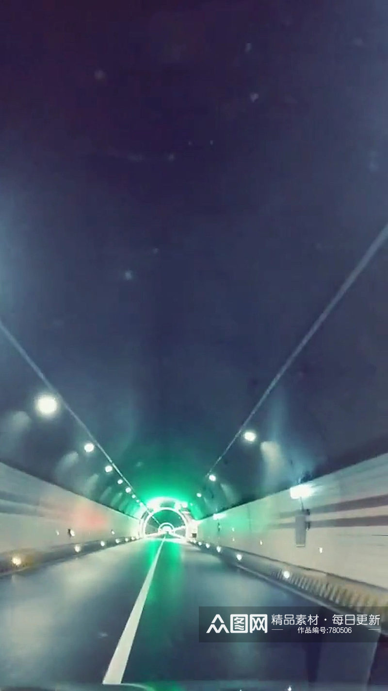 隧道灯光大自然风光自媒体实拍素材