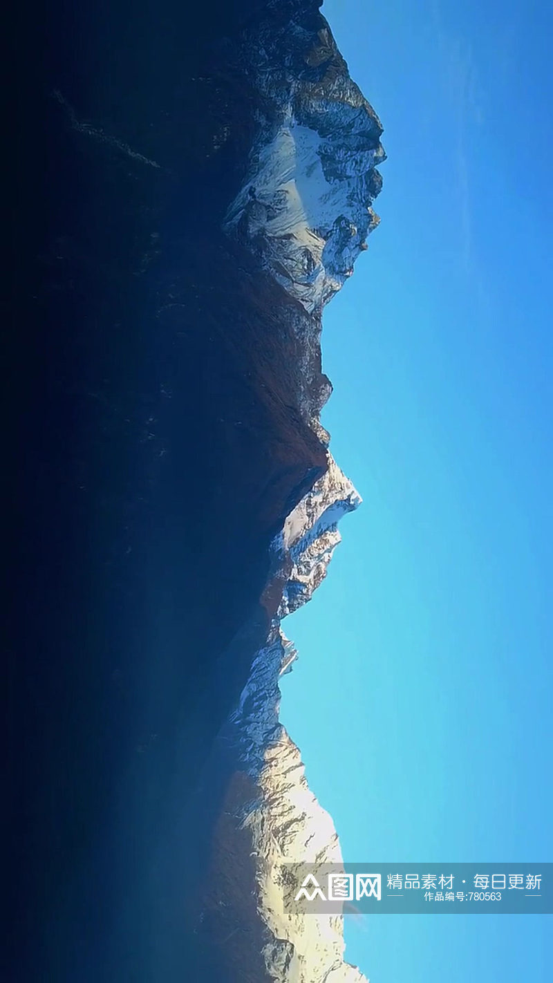 雪山大自然风光自媒体实拍素材