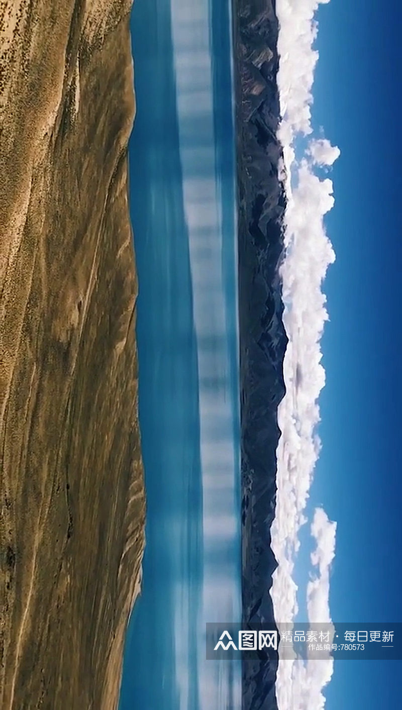 雪山湖泊大自然风光自媒体实拍素材
