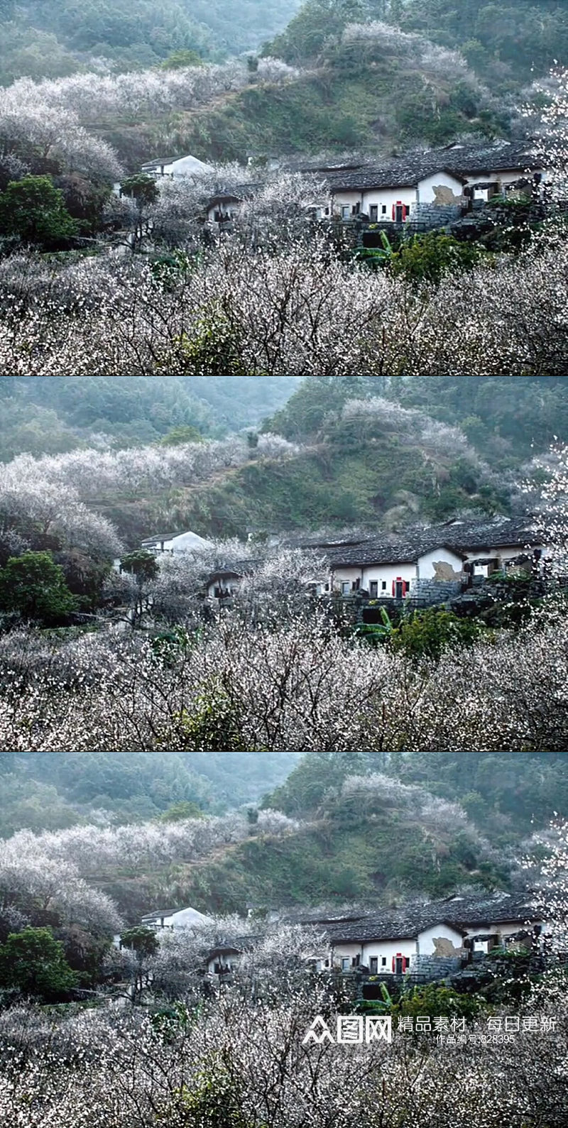 冬季雪景乡村唯美自然风光实拍 风景视频素材