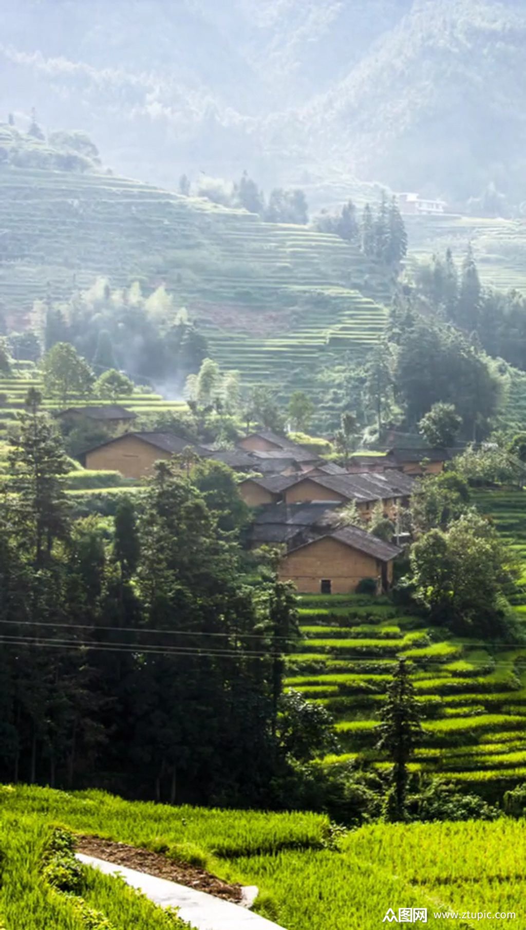 古村落农村乡村唯美自然风光实拍