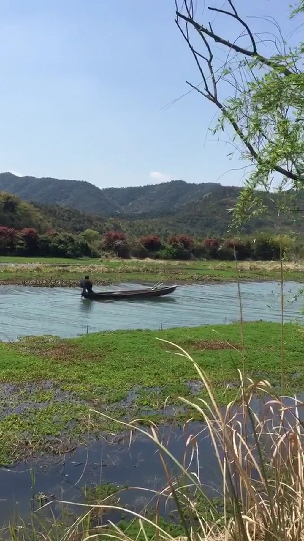 船溪水河流唯美自然风光实拍素材