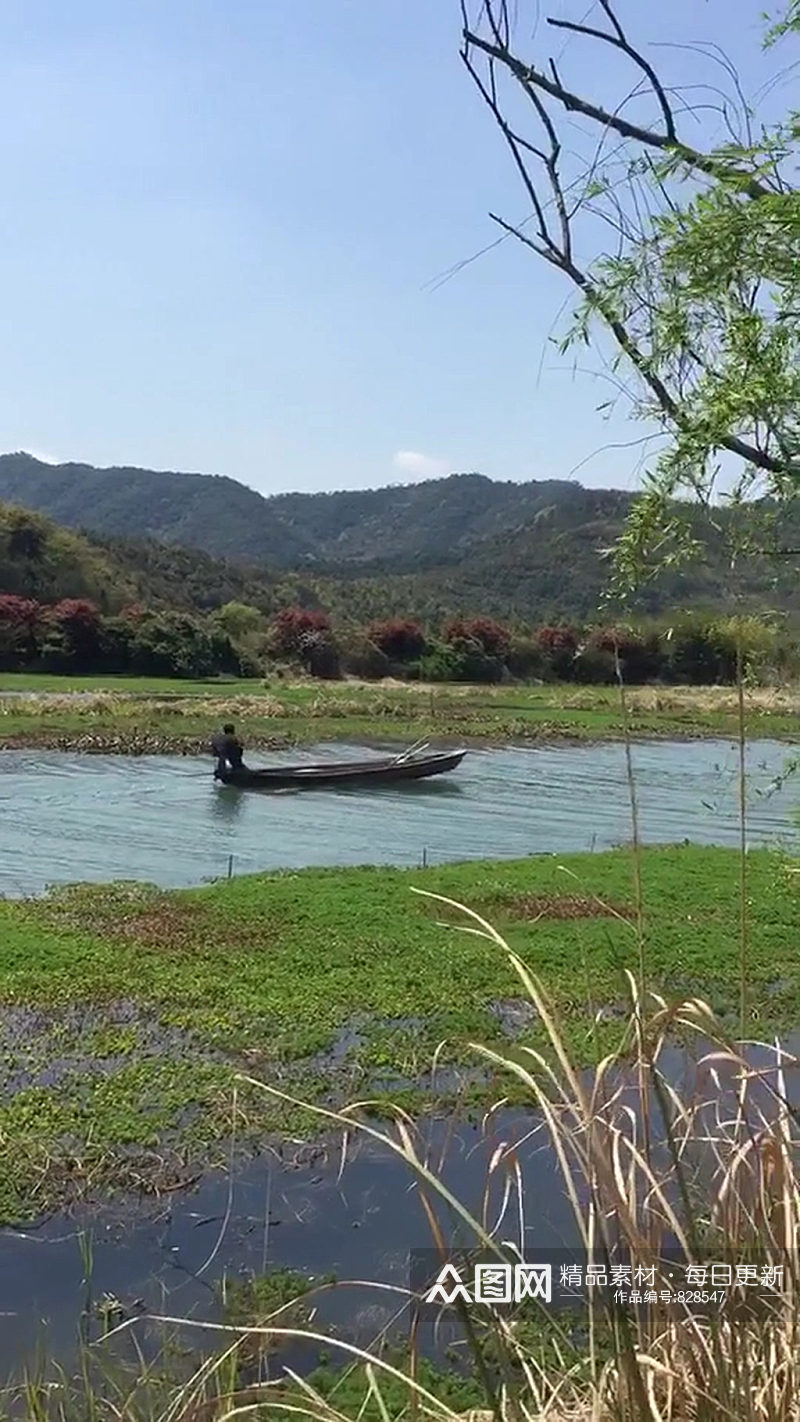 船溪水河流唯美自然风光实拍素材