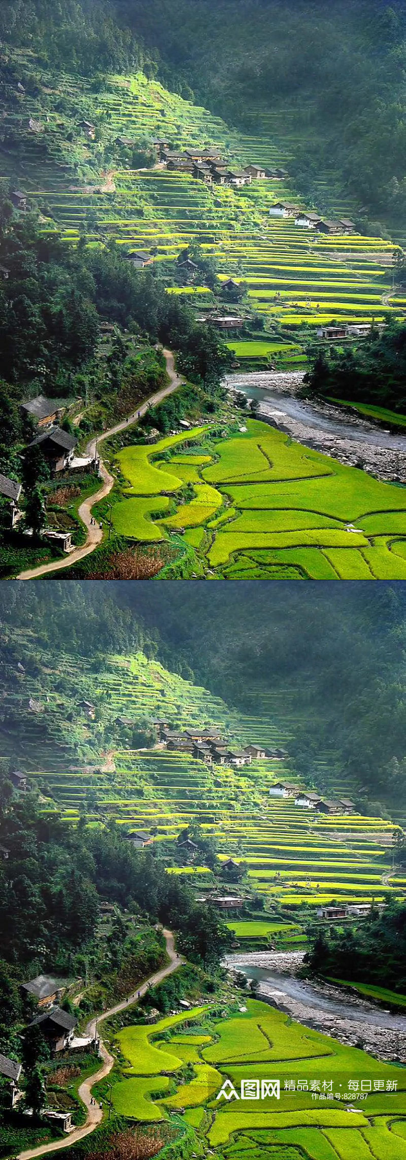 乡村唯美自然风光实拍 风景视频素材