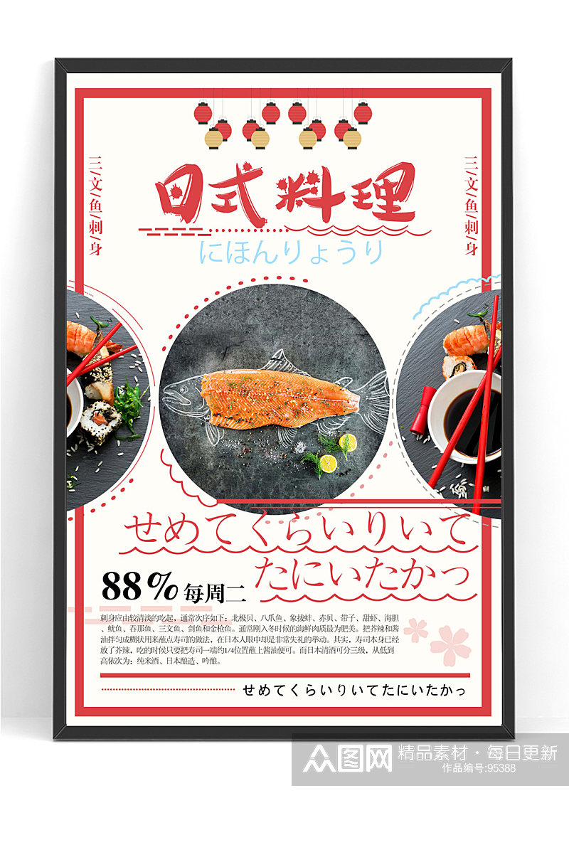 日本料理日系海鲜日料海报广告素材