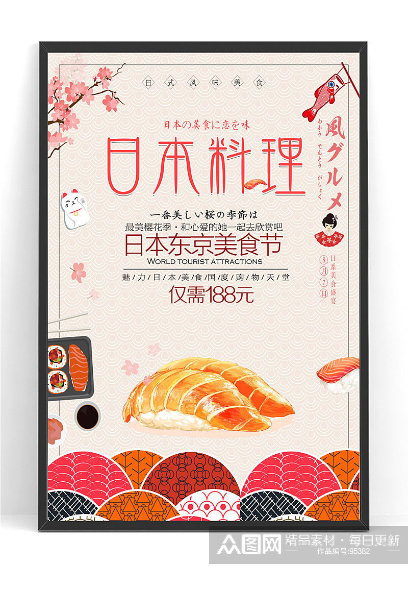 日本料理日料日式料理海报广告素材