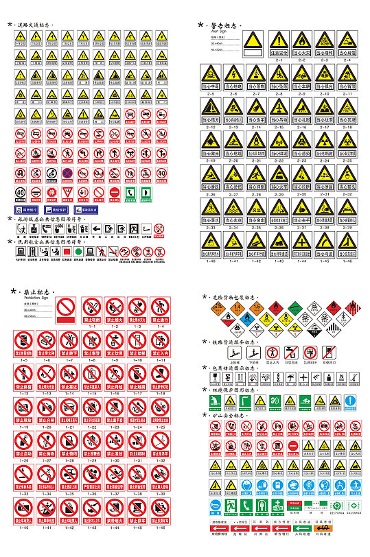 安全警告标识禁止标识