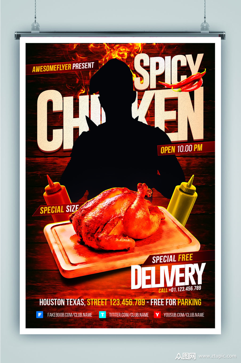 欧美感恩节火鸡海报