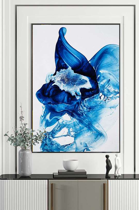 唯美创意蓝色装饰画